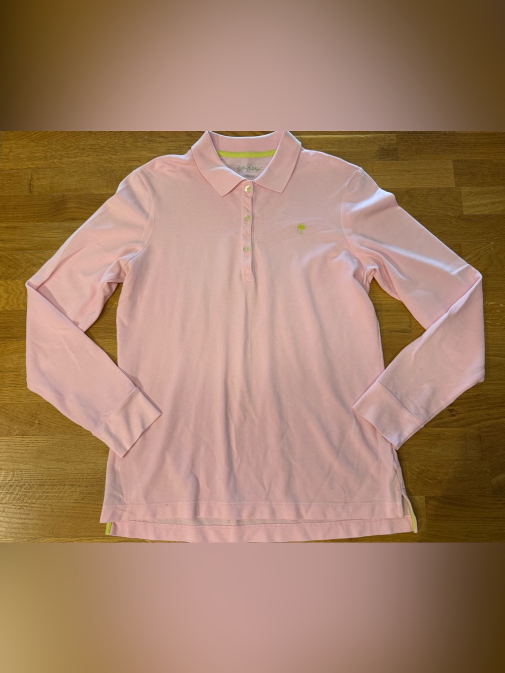 Lilly Pulitzer Pink Long Sleeve Polo Top